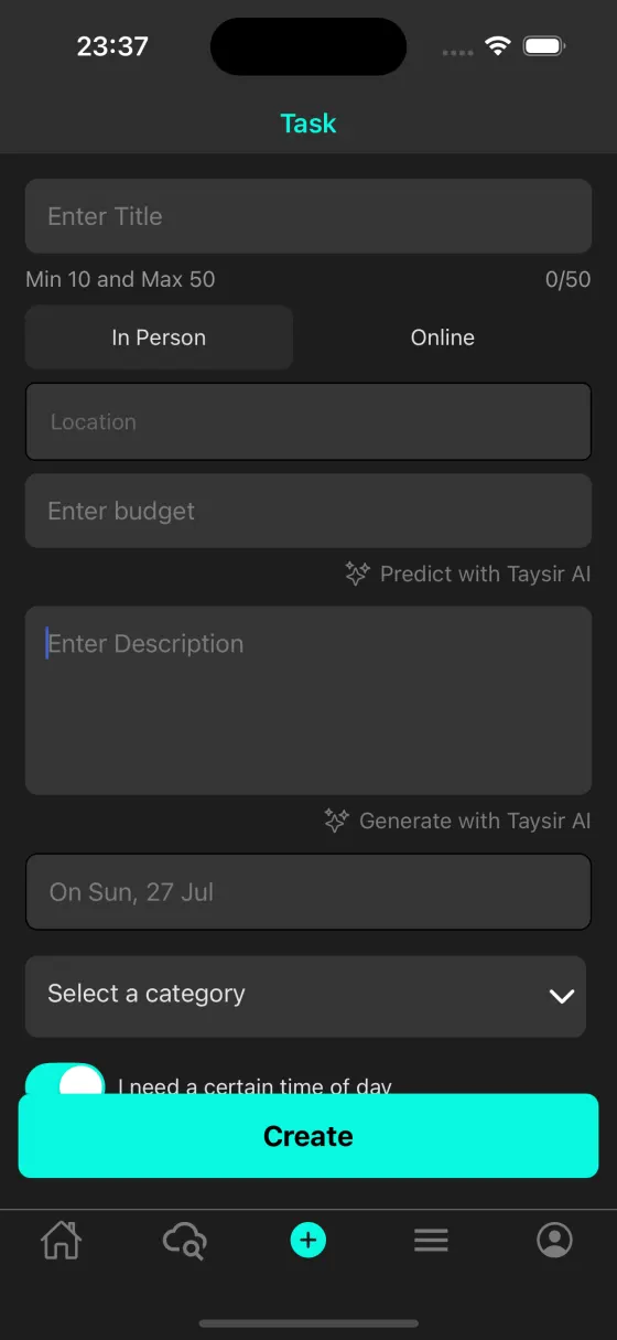 Taysir app screen 4